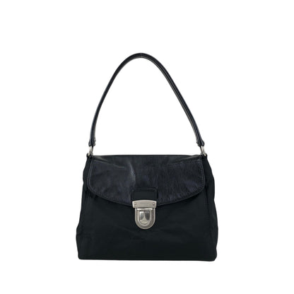 PRADA Push lock Shoulder bag Black Vintage vyves6