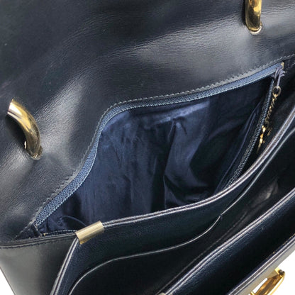 CELINE Horse Carriage Handbag Dark Navy Vintage 3bgmzr