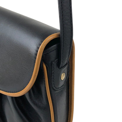 CELINE Blason Shoulder bag Black×Brown Vintage f8fsrs
