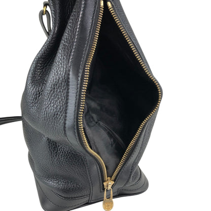CELINE Blason Drawstring Shoulder bag Black Vintage 6uw6d7