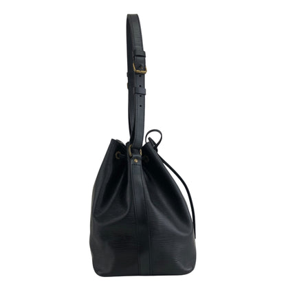 LOUIS VUITTON Epi Drawstring Shoulder bag Black Vintage d2i73r