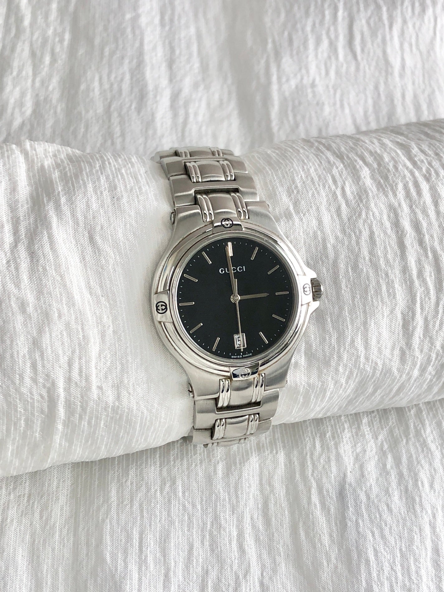 GUCCI Quartz Watch Silver 9040M Vintage 5jz8s6