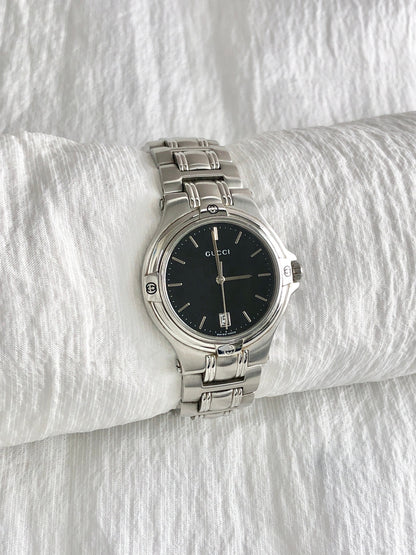 GUCCI Quartz Watch Silver 9040M Vintage 5jz8s6
