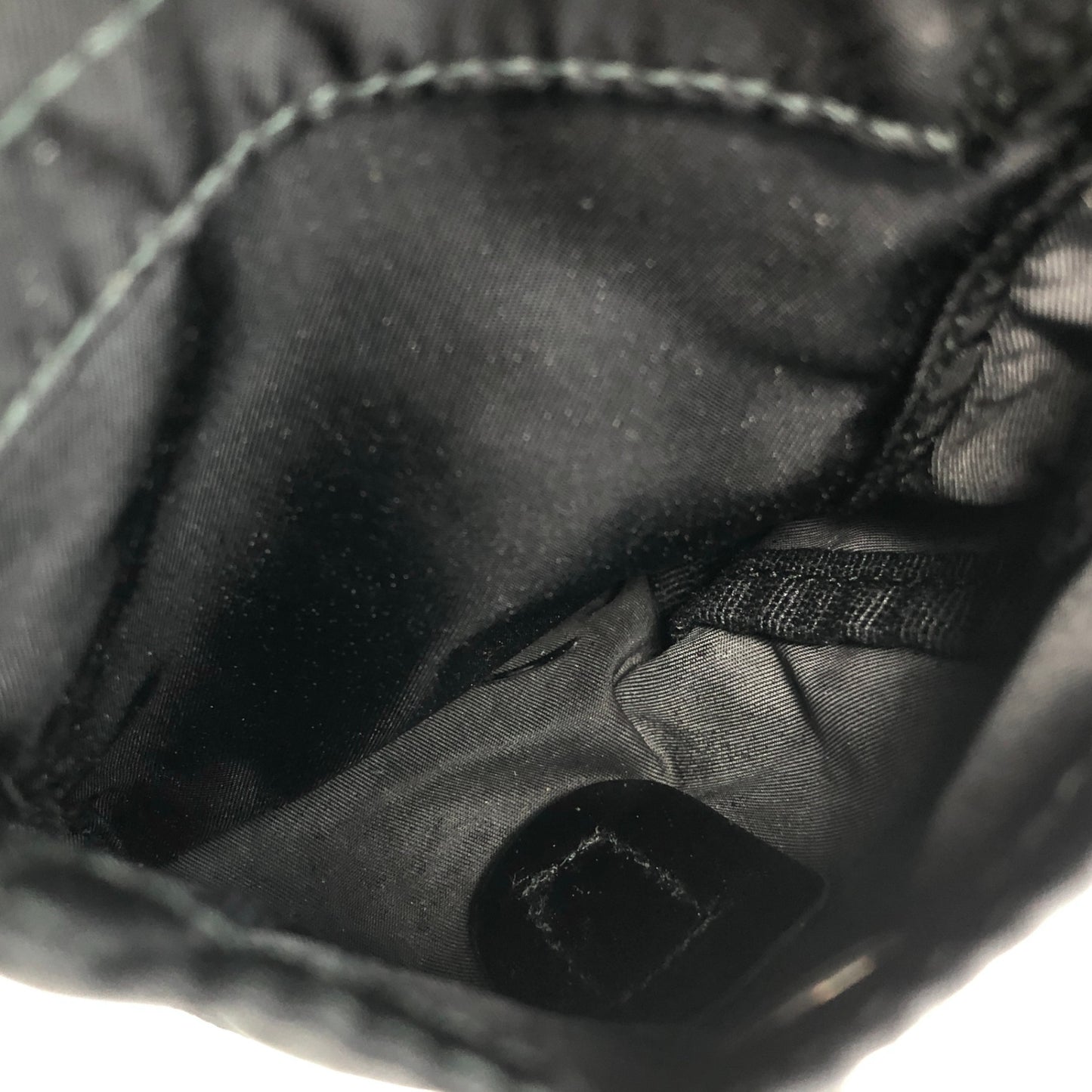 PRADA Triangle Logo Double Pocket Backpack Black Vintage ipfw4s