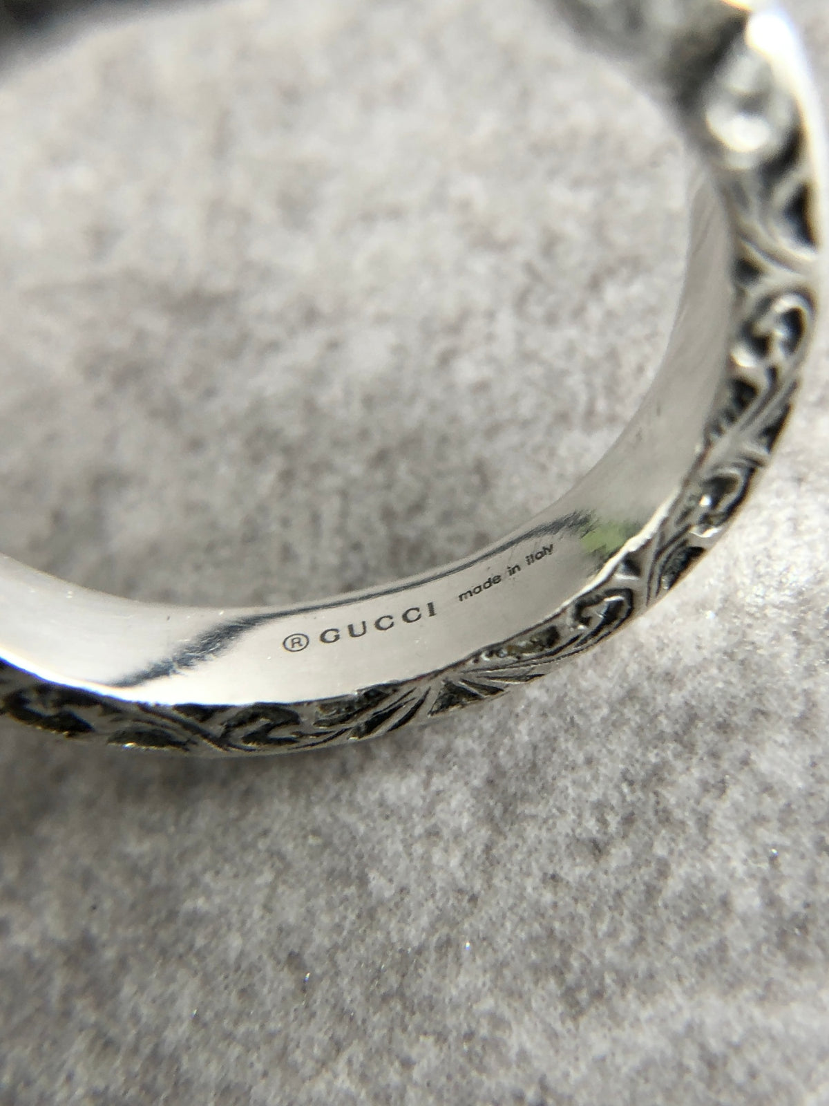GUCCI Interlocking SILVER925 Ring Silver Vintage ii7djb