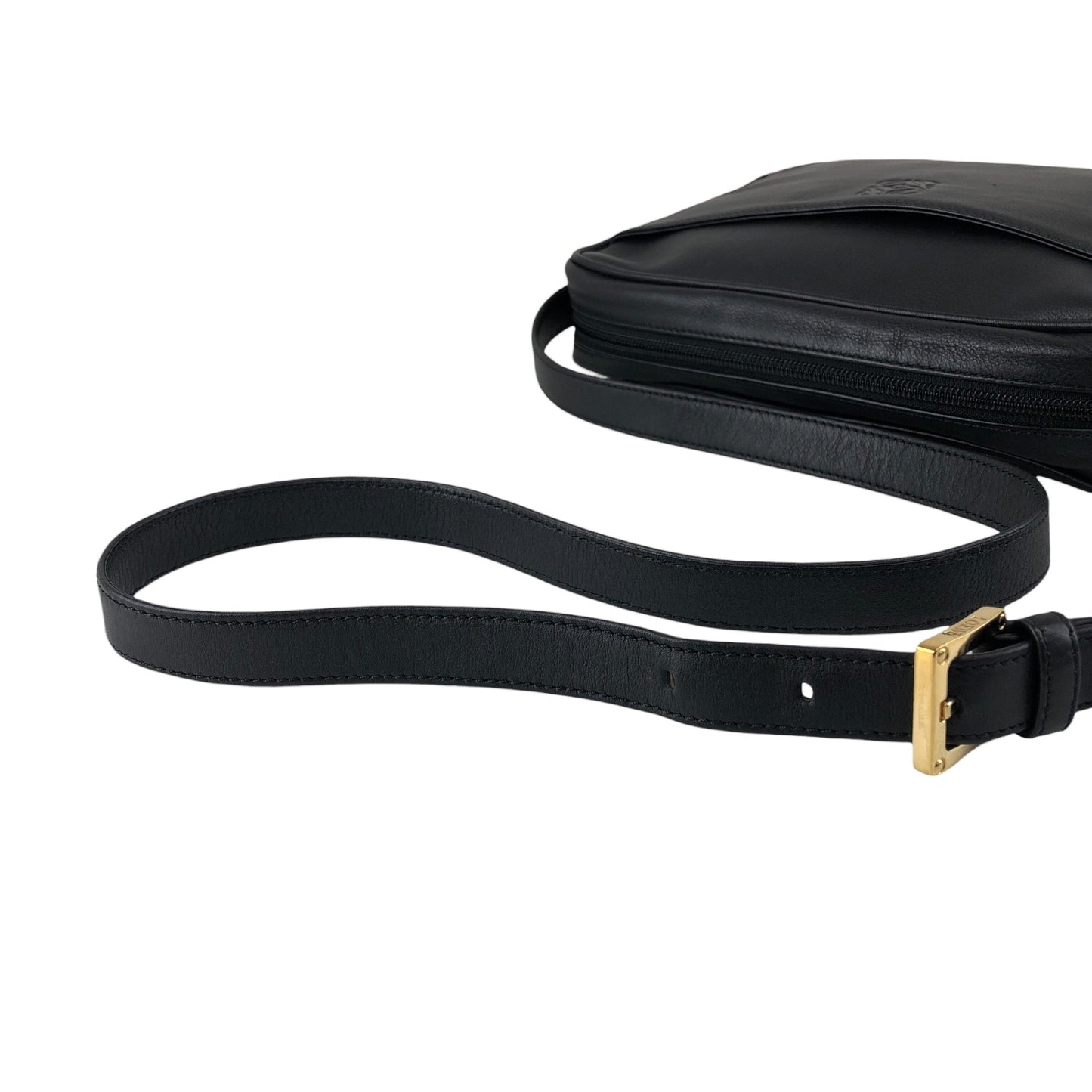 LOEWE Anagram Crossbody Shoulder bag Black Vintage bftpuc