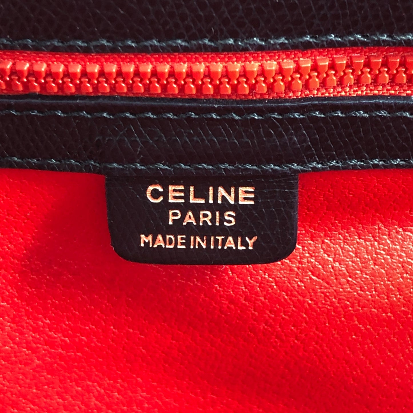 CELINE Logo Two-way Boston bag Shoulder bag Black Vintage 5423tg