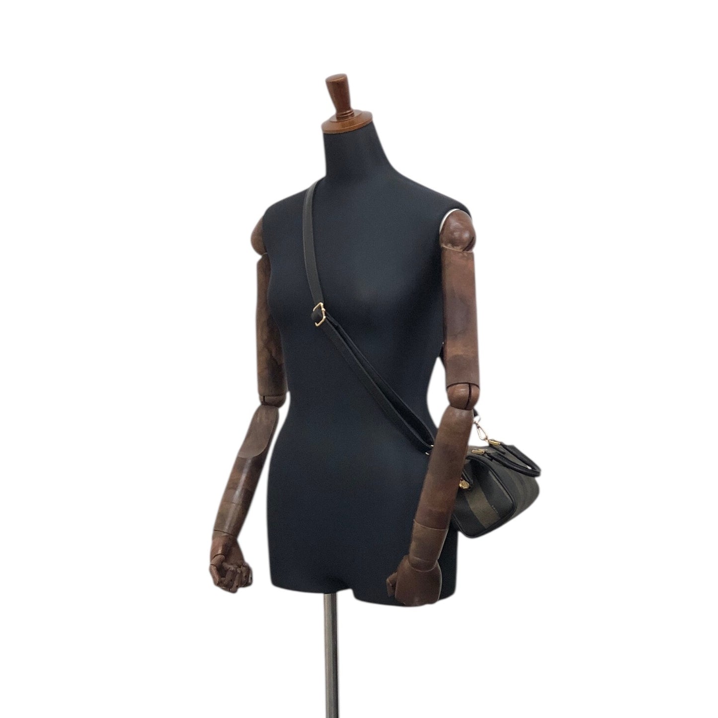 FENDI Pecan Two-way Handbag Shoulder bag Black Vintage b4ain2