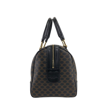 CELINE Macadam Blason Two-way Handbag Shoulder bag Boston bag Black Vintage a68hfi
