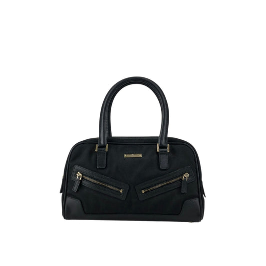 GUCCI Logo Small Boston bag Handbag Black Vintage zw2fwz