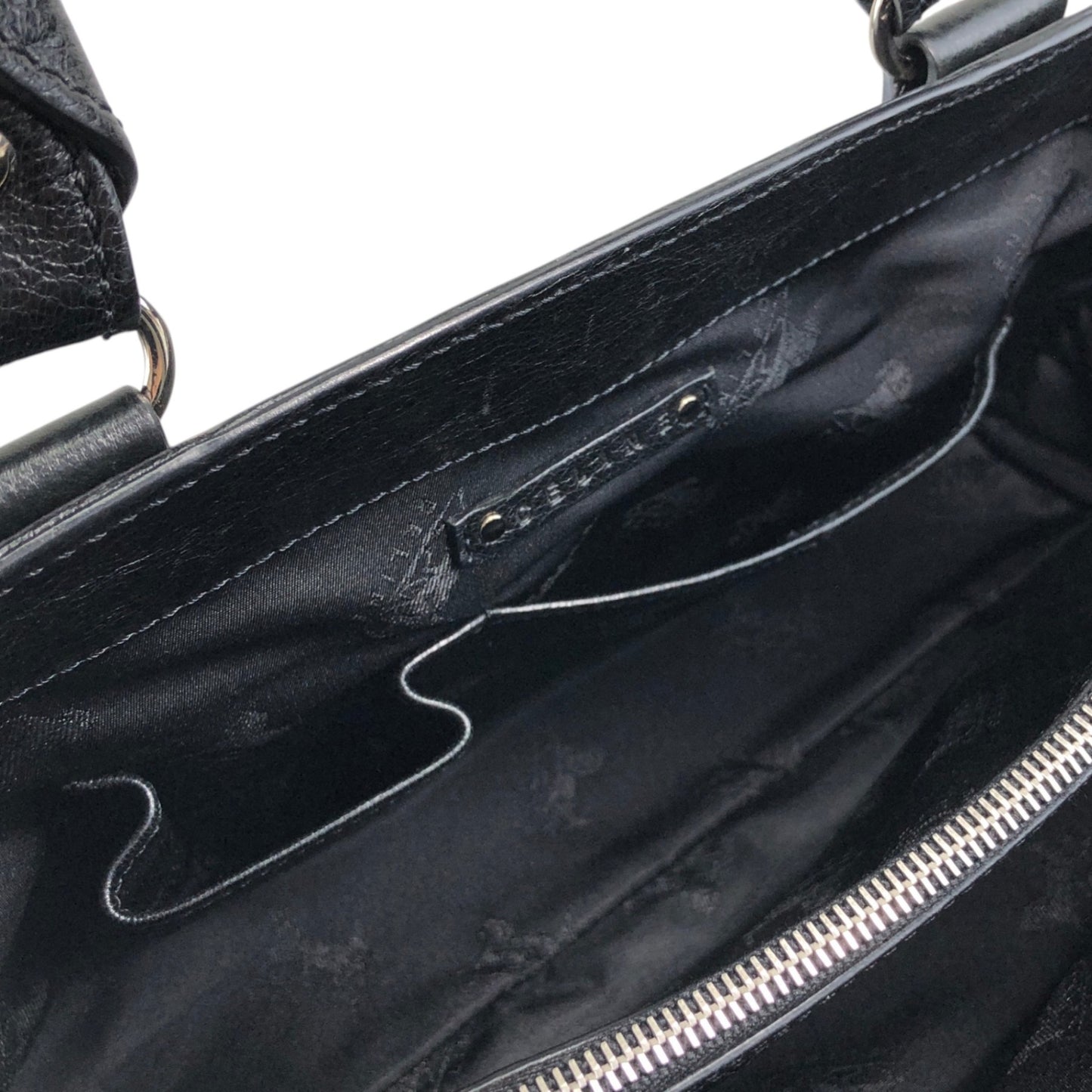 CELINE Horse Carriage Handbag Black Vintage 6m8meh