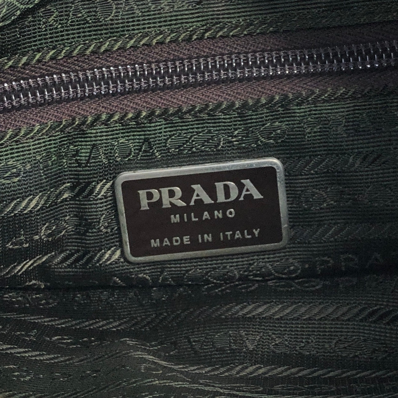 PRADA Triangle Logo Front Buckle Shoulder bag Brown Vintage j8zznk