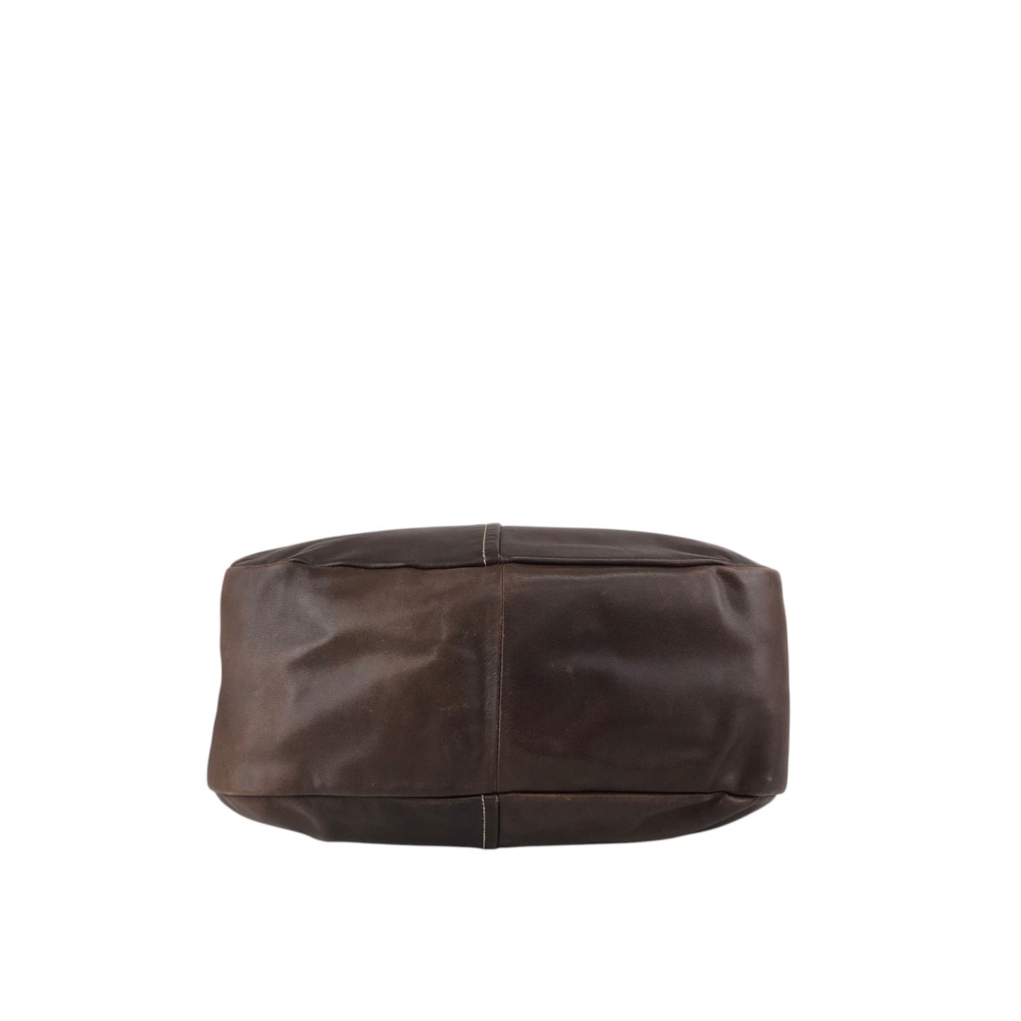 PRADA Logo Handbag Hobobag Brown Vintage c7p34v