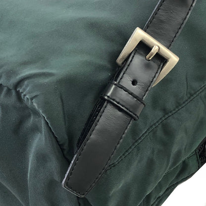 PRADA Triangle Logo Double pocket Nylon Backpack Green Vintage r5kz8b