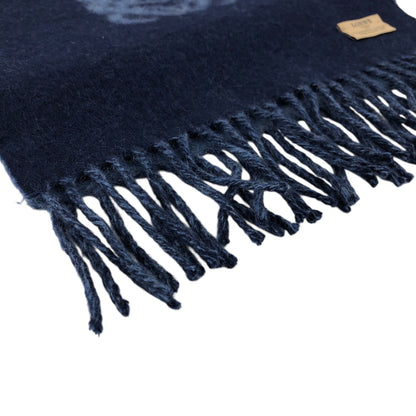 LOEWE Anagram Scarf Navy Vintage 5yjnmz