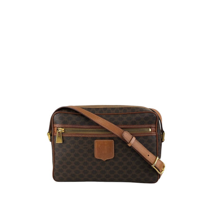 CELINE Macadam Blason Shoulder bag Brown Vintage 7dx72b