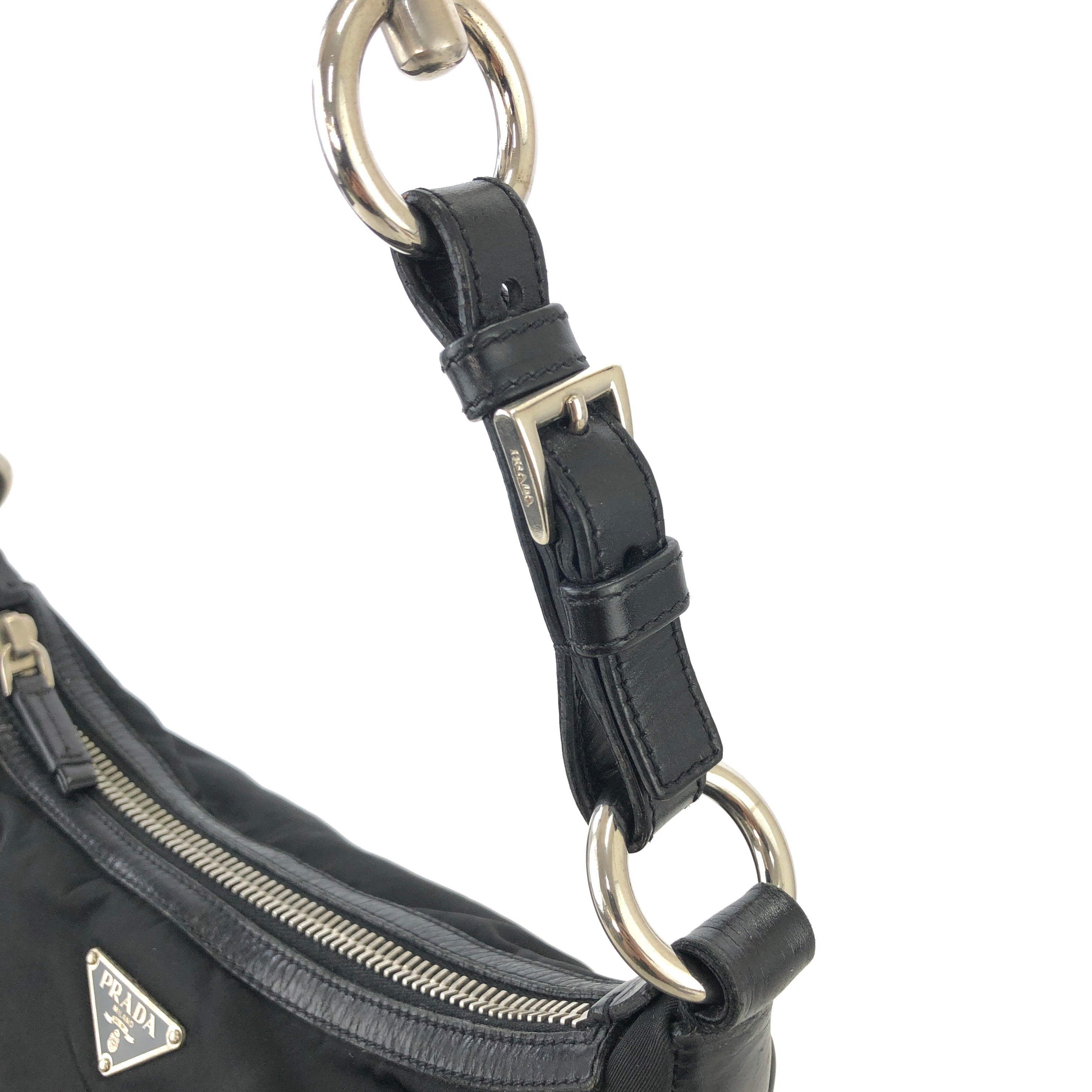 Black prada best sale nylon shoulder bag