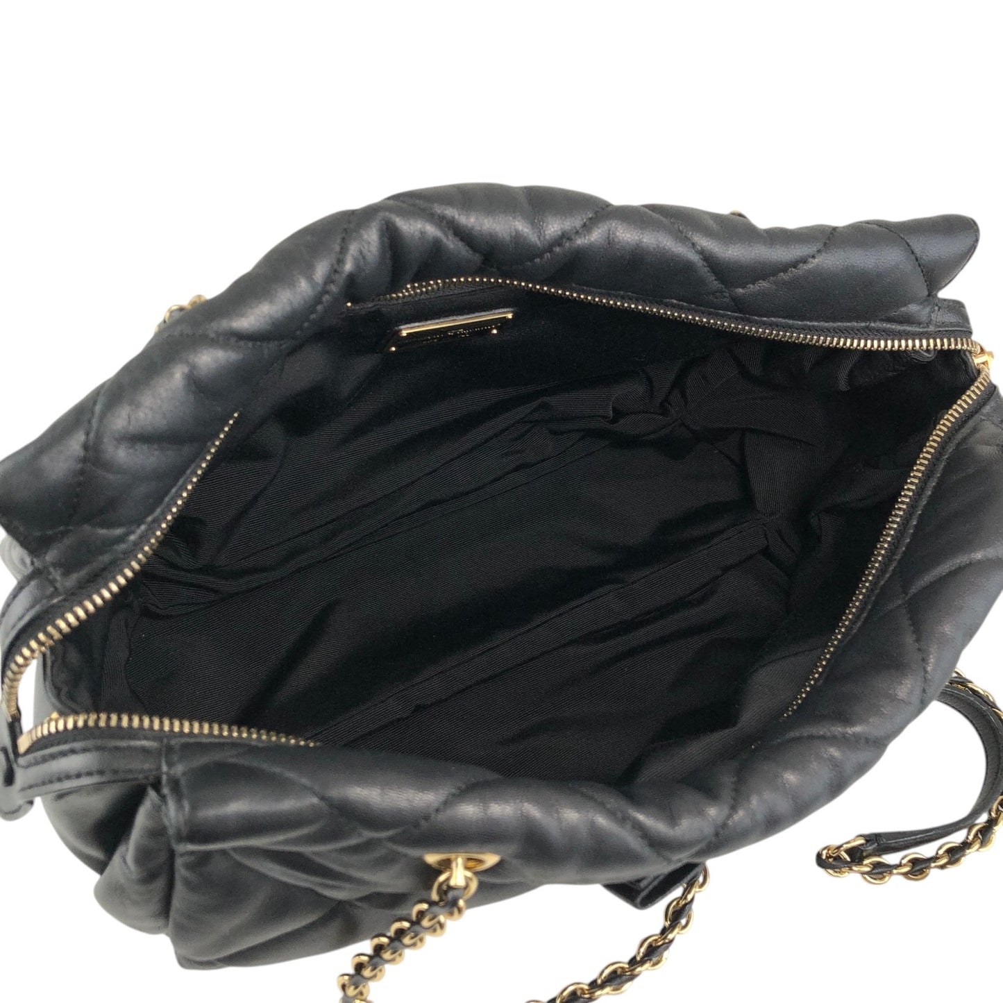 Salvatore Ferragamo Vala Ribbon Chain Shoulder bag Black Vintage ujjjt4