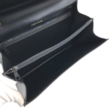 CELINE Horse Bit Top Handle Handbag Black Vintage 68wnsk