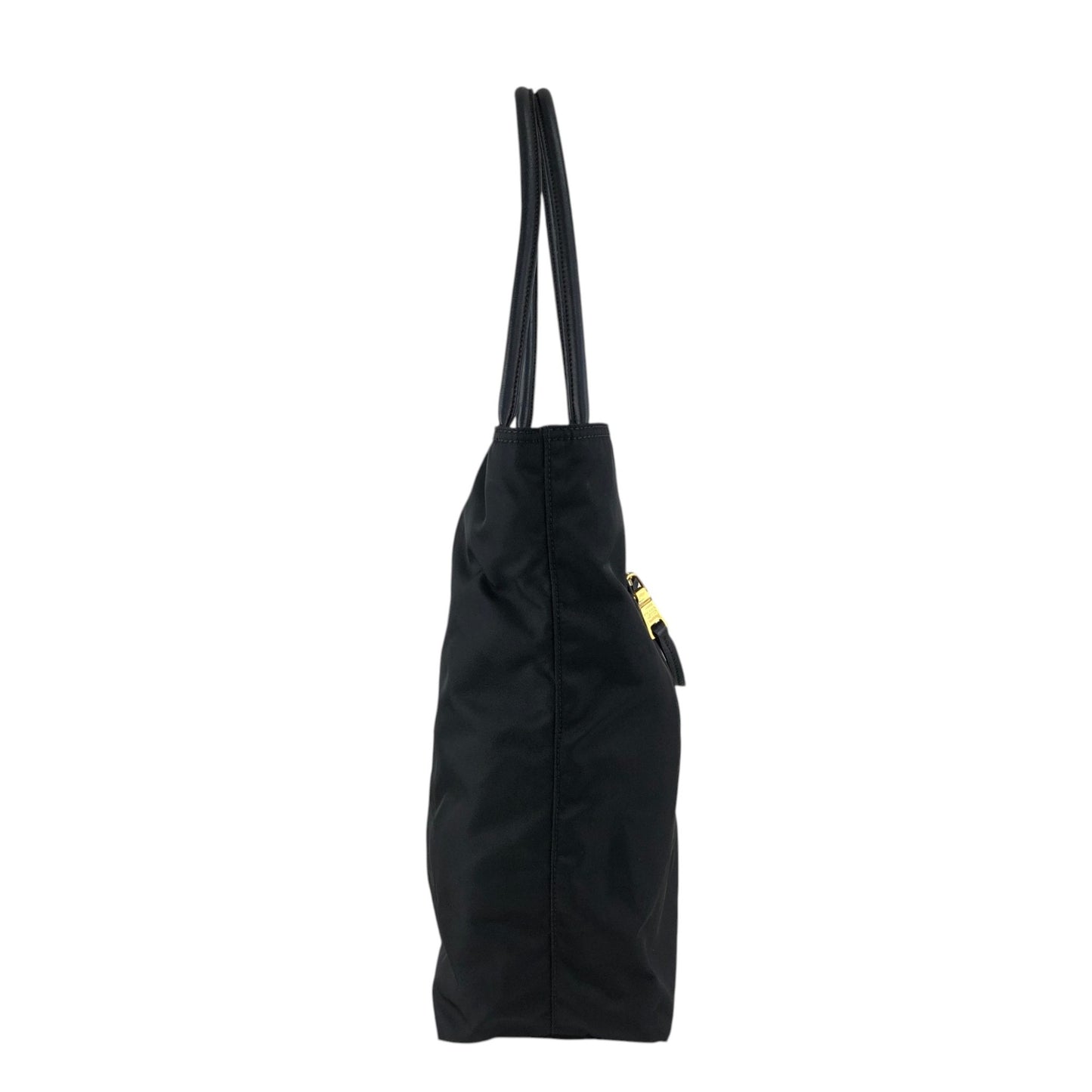 PRADA Tessuto Triangle Logo Front Pocket  Totebag Black Vintage 6rrumw