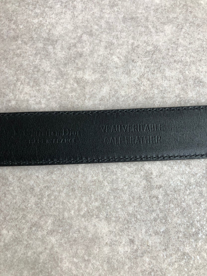 Christian Dior CD Logo Belt Black Vintage 5rtg4j