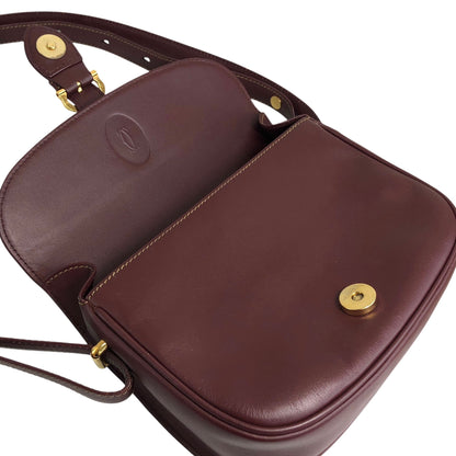Cartier Front Buckle Shoulder bag Bordeaux Vintage vtcync