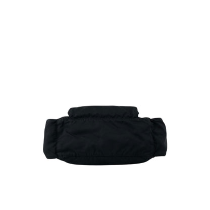 PRADA Tessuto Triangle Logo Front Buckle Side Pocket Shoulder bag Black Vintage pvgpkk