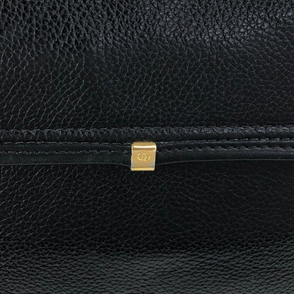 GUCCI Logo Embossed Shoulder bag Black Vintage awhzfg