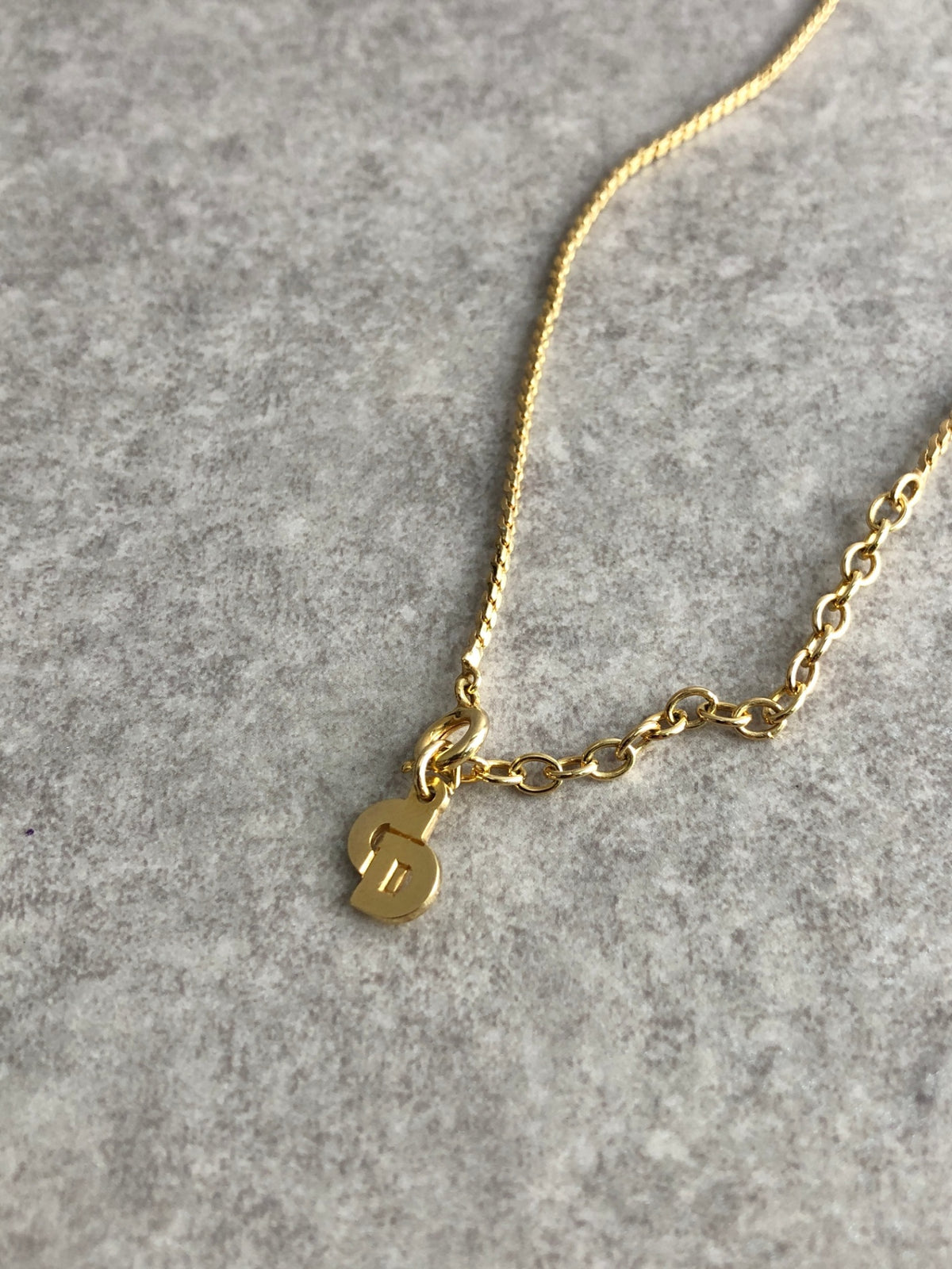 Christian Dior CD Logo Rhinestone Necklace Gold Vintage ku6w87