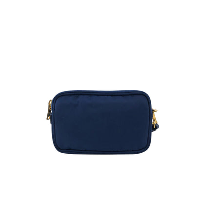 PRADA 三角形標誌雙向小手提包單肩包藍色復古 wa4xz3