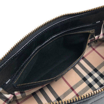 BURBERRY Logo Shoulder bag Black Vintage 7rnpei