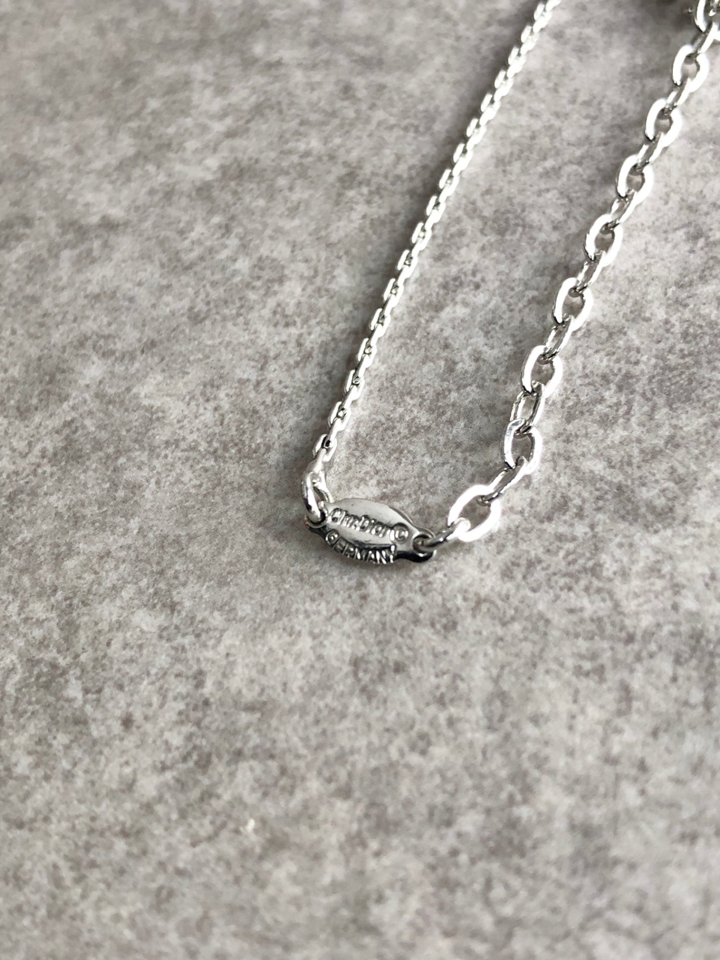 Christian Dior Logo Motif Necklace Silver Vintage vcvei6