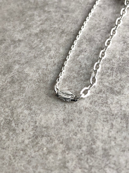 Christian Dior Logo Motif Necklace Silver Vintage vcvei6