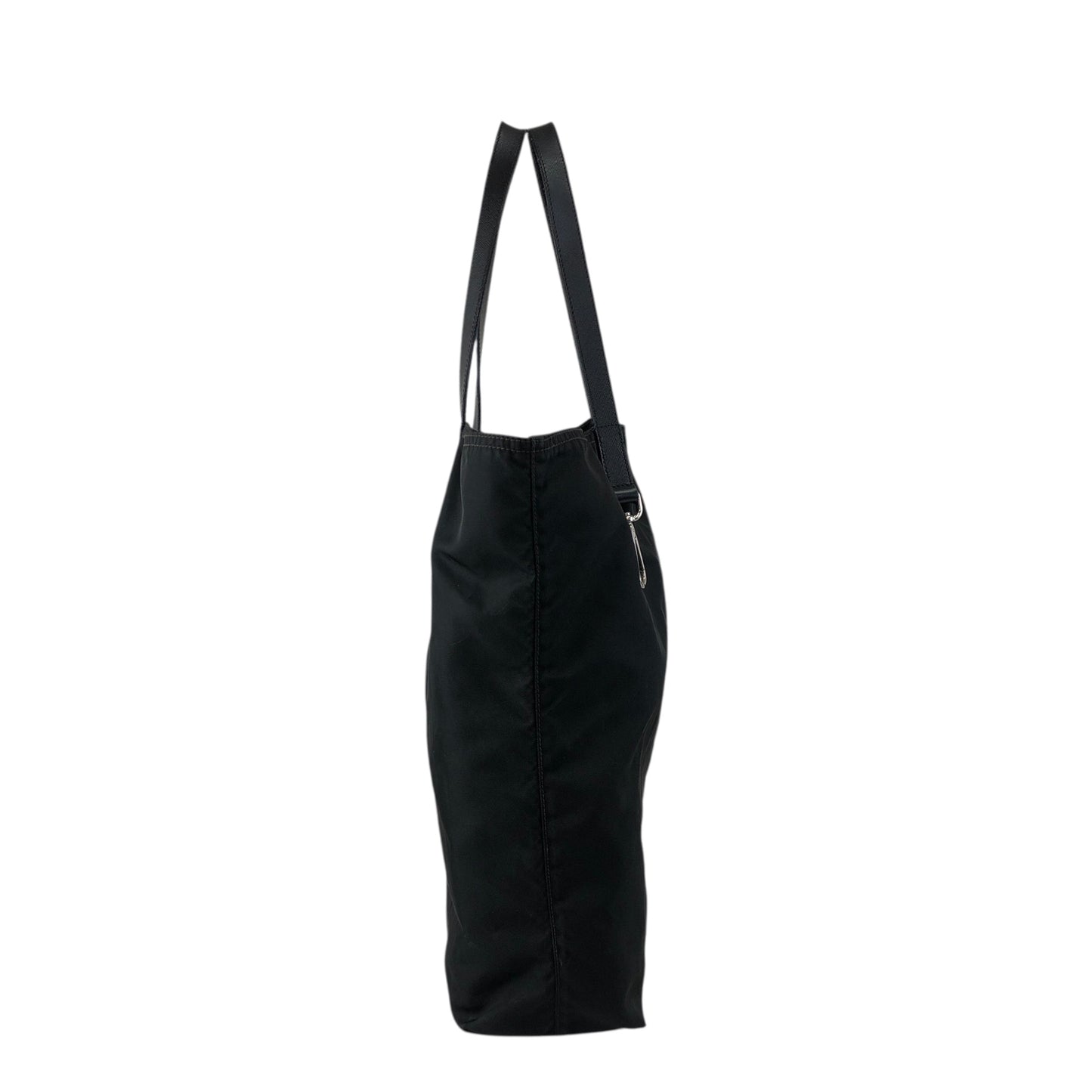PRADA Tessuto Triangle Logo Totebag Black Vintage znncse