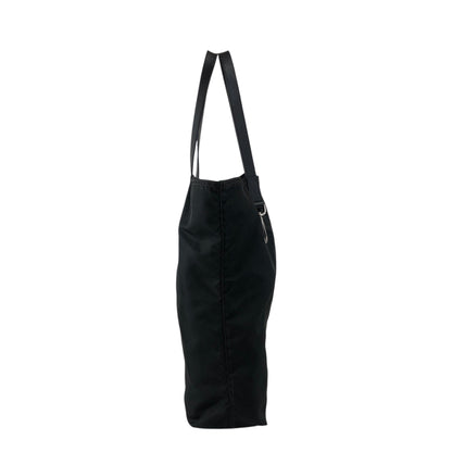 PRADA Tessuto Triangle Logo Totebag Black Vintage znncse
