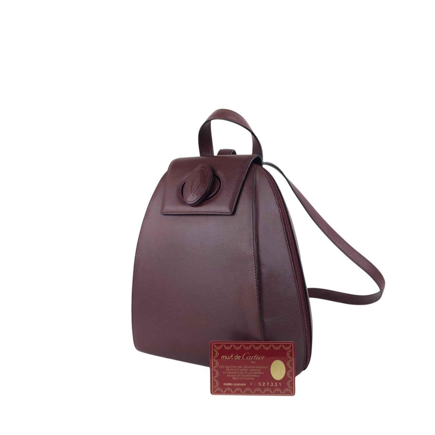 Cartier Turn Lock Backpack Bordeaux Vintage zi2dg4