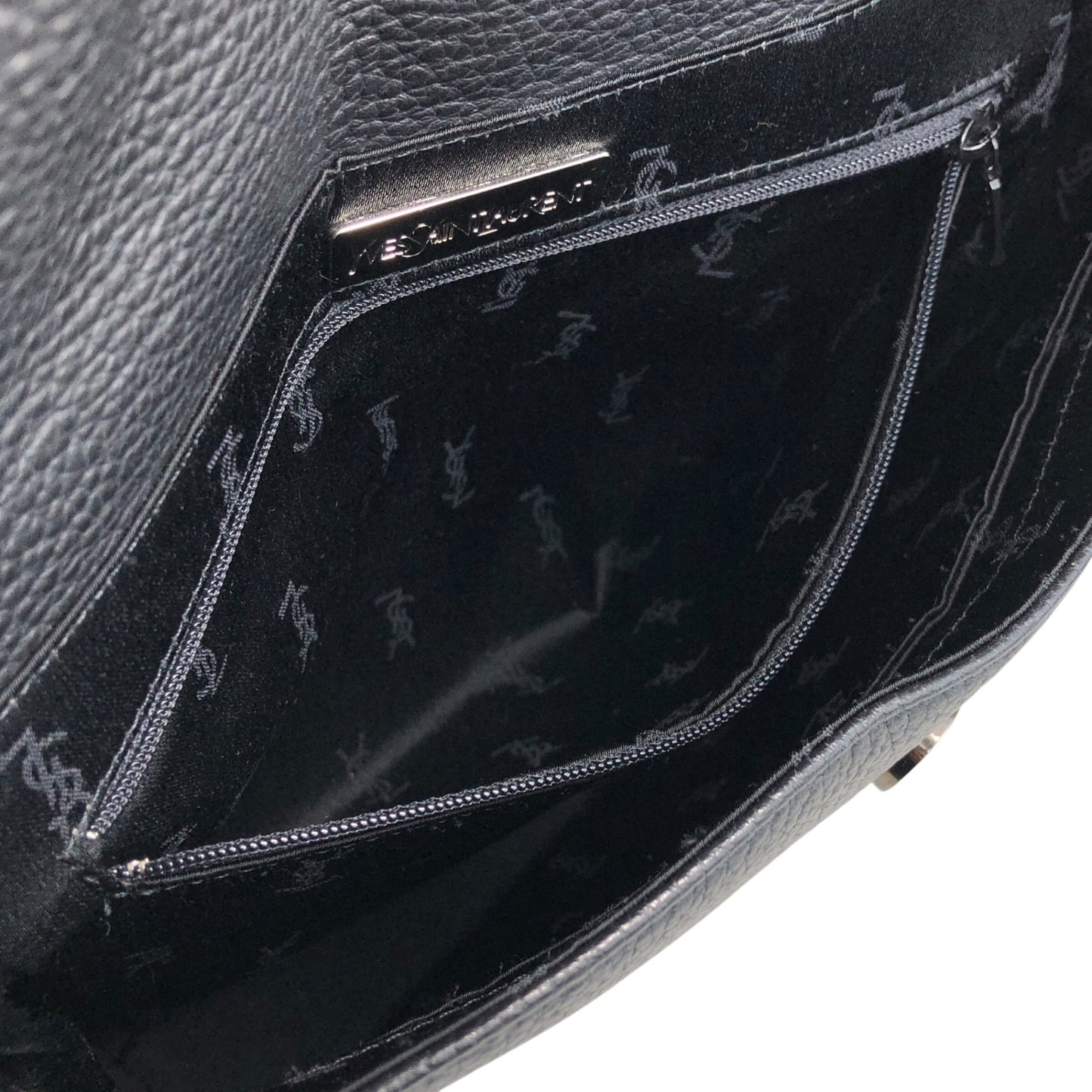 Yves Saint Laurent Logo  Shoulder bag Black Vintage ex2z8n