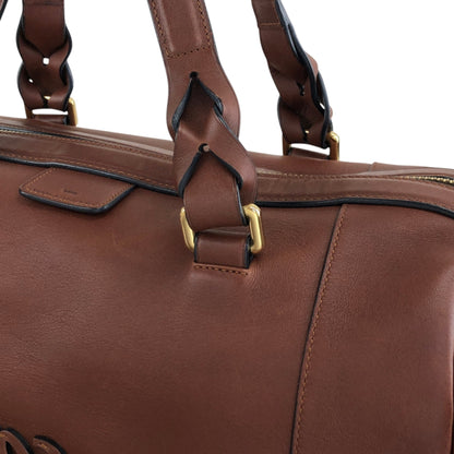 LOEWE Anagram Two-way Boston bag Shoulder bag Brown Vintage c288vn
