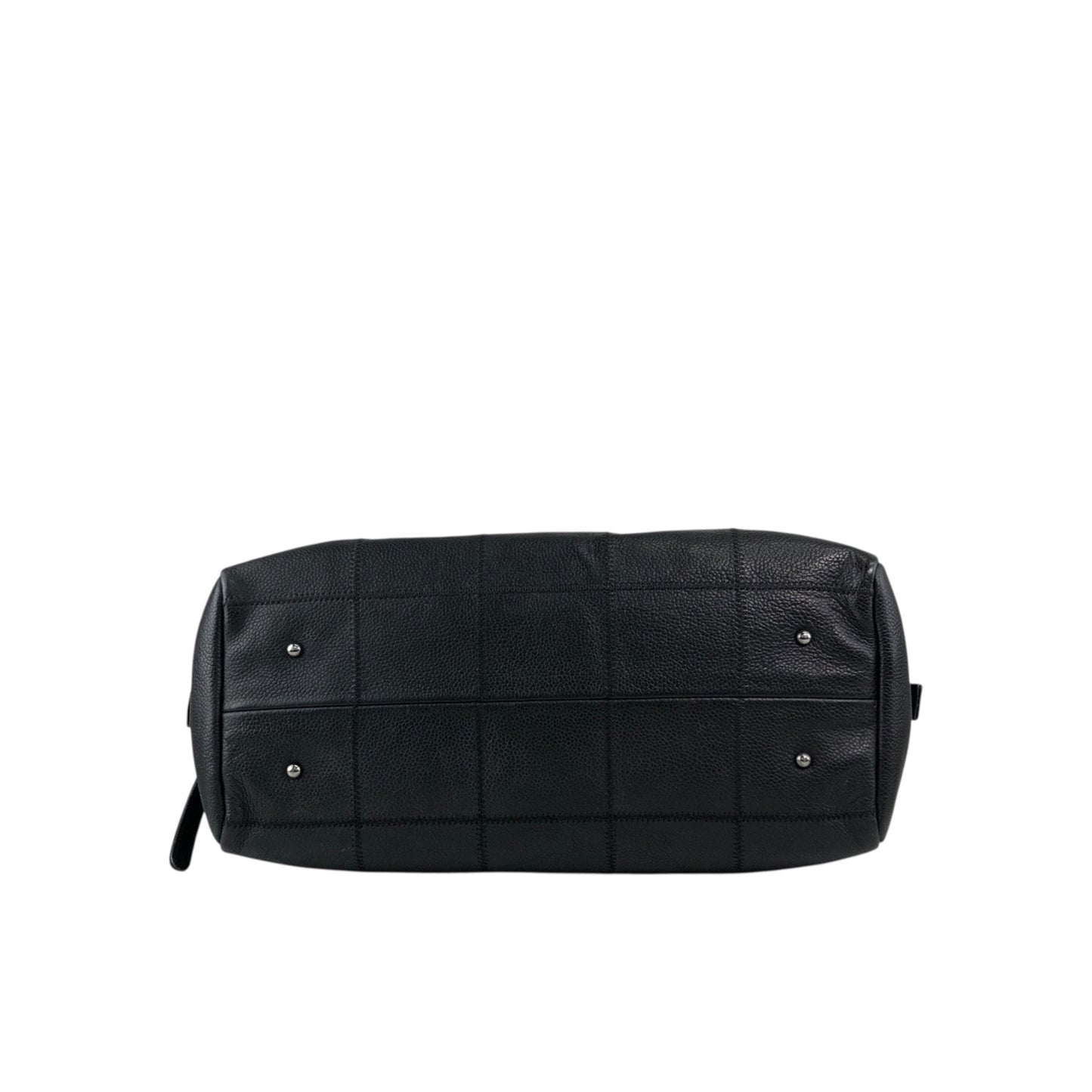 CHANEL Chocolate Bar Handbag Boston bag Black Vintage iez78z