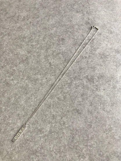 Tiffany & Co. Logo SILVER925 Necklace Silver Vintage ex6rc7