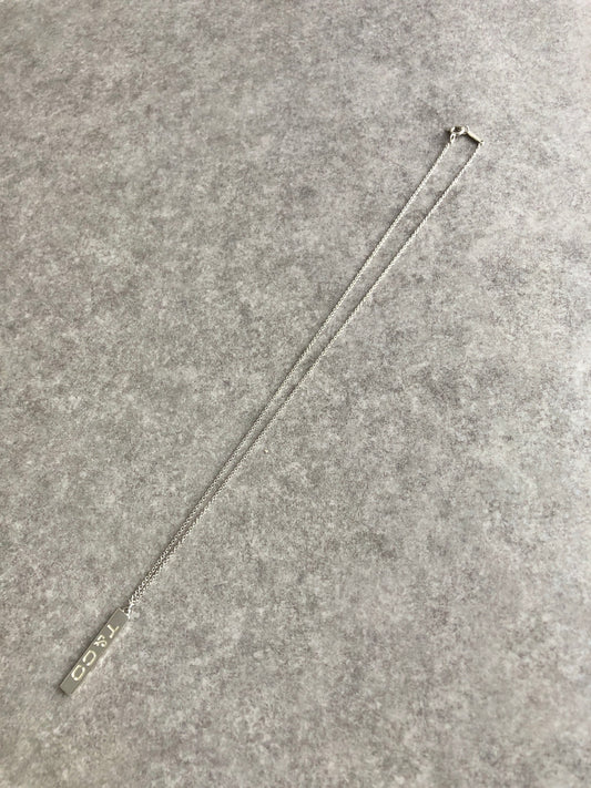 Tiffany & Co. Logo SILVER925 Necklace Silver Vintage ex6rc7