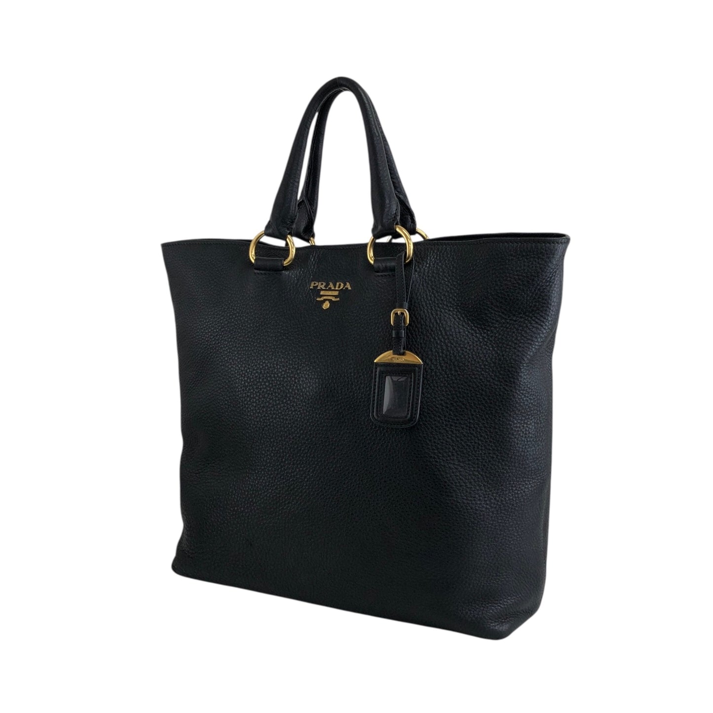 PRADA 標誌兩用手提包單肩包黑色復古 vbght3
