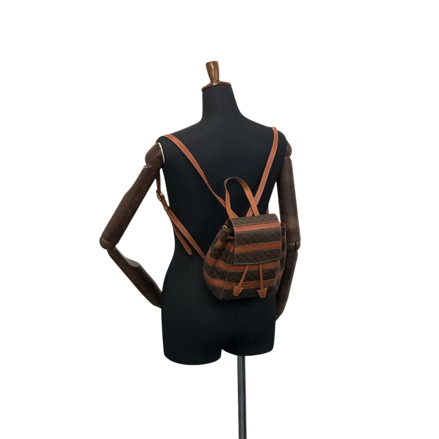 CELINE Macadam Backpack Brown Vintage j5v54w