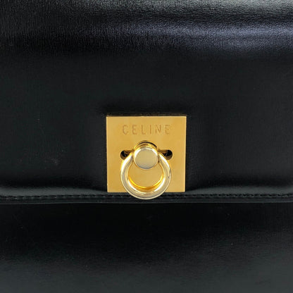 CELINE Gancini Shoulder bag Black Vintage gssz7x