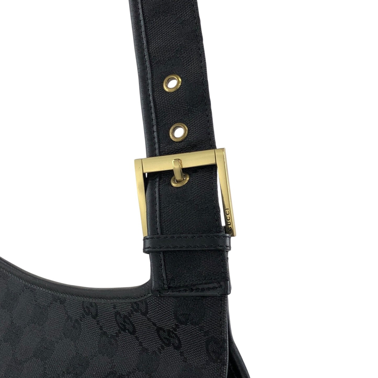 GUCCI GG Canvas Shoulder bag Black Vintage p4jxj7