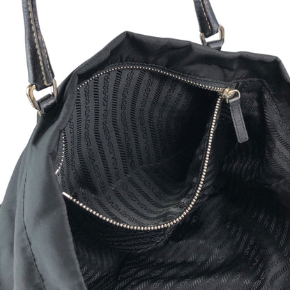 PRADA Tessuto Triangle Logo Totebag Black Vintage z2xxbv