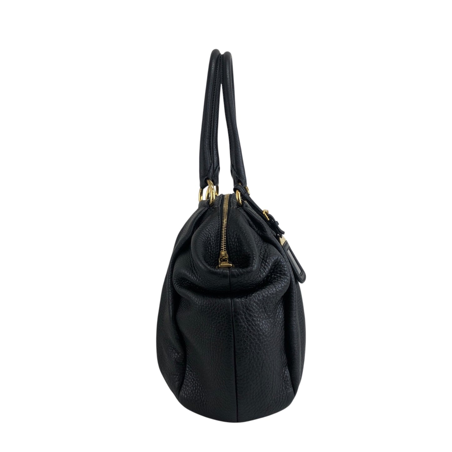 PRADA Logo Two-way Handbag Shoulder bag Black Vintage beb8nm