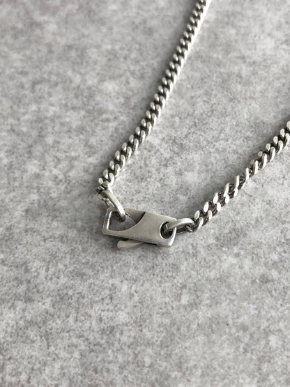 GUCCI Logo SILVER925 Necklace Silver Vintage gsagpu