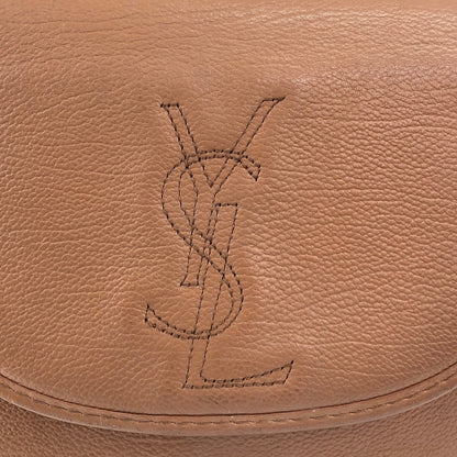 Yves Saint Laurent YSL Logo Shoulder bag Brown Vintage ews436