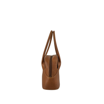 LOEWE Logo Embossed Handbag Boston bag Brown Vintage u2gt6p